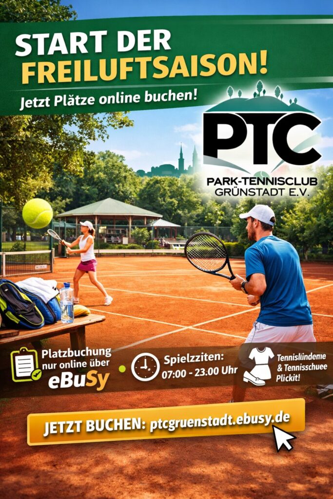 Start der Freiluftsaison beim PTC Grünstadt – Jetzt Plätze online buchen! 1 Sommer Saison 2026