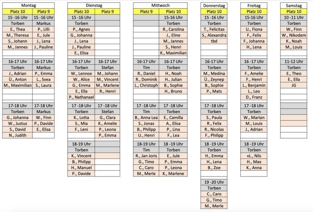 Sommer Trainingsplan 2026